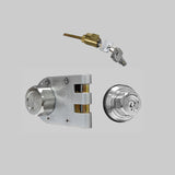 EASILOK A9 Jimmy Proof Lock, Twist to Lock Deadbolt Lock Keyless with Night Latch & Anti-Mislock Button, with Dimple Keys and extra Dimple keyway cylinder, keyed alike