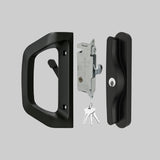 EASILOK A10 Sliding Patio Door Handle Set（with cylinder) , Matte Black