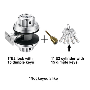 E2 : Dimple keyway(same as LPL video) lock,1*cylinder with 30 keys