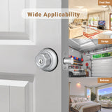 EASILOK E4 (Zinc Alloy)Deadbolt Lock, Silver, Twist to Lock Keyless with Night Latch & Anti-Mislock Button, Security Child Safety Lock