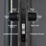 Alsecure 3*A5(2deabolt locks+1hookbolt lock) Storefront Door Lock Keyed Alike, Backset 1-31/32'' (25mm), 1-1/8'' (29mm), Commerical Mortise Lock With Anti-Mislock Button, Swing Deadbolt For Shop Door