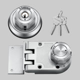 AIsecure 3*A9  (Schlage keyway) Jimmy Proof Lock SC keyway, with Night Latch & Anti-Mislock Button, Silver