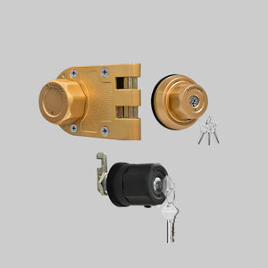 EASILOK Jimmy Proof Lock(A9) & Cabinet Cam Lock (A7) - Key aliked combo , Schlage Keyway