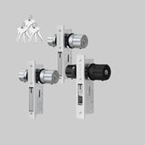 Alsecure 3*A5(2deabolt locks+1hookbolt lock) Storefront Door Lock Keyed Alike, Backset 1-31/32'' (25mm), 1-1/8'' (29mm), Commerical Mortise Lock With Anti-Mislock Button, Swing Deadbolt For Shop Door