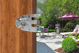 AIsecure 3*A9  (Schlage keyway) Jimmy Proof Lock SC keyway, with Night Latch & Anti-Mislock Button, Silver