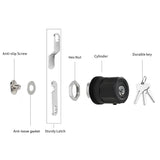 EASILOK A7 Cabinet Cam Lock  with Keyed Alike Combo with Anti-Mislock Button, black