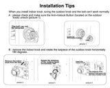 EASILOK A9 Jimmy Proof Lock SC keyway(Schlage keyway), Twist to Lock Deadbolt Lock Keyless with Night Latch & Anti-Mislock Button, Security Child Safety Lock, brass