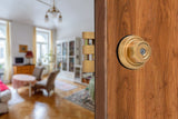 AIsecure 3*A9  (Schlage keyway) Jimmy Proof Lock SC keyway, with Night Latch & Anti-Mislock Button, Brass